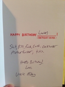 Why do we even give birthday cards to  year olds that cant read