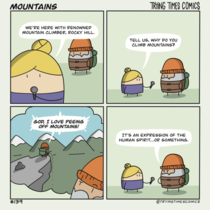 Why do you climb mountains oc