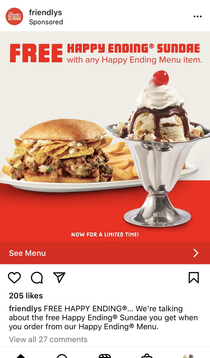 Why its important to have multiple people review your marketing This is a real ad from Friendlys American family restaurant
