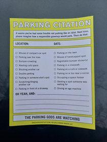 wife always complains about others parking so I got her these to start writing parking tickets