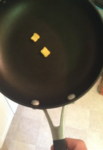 Wife left a note saying she left some french toast in the pan for me Was disappointed