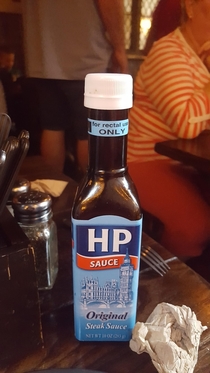 Wife noticed an interesting label on the steak sauce
