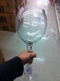 Wife said I can have one glass of wine per night I found my new glass