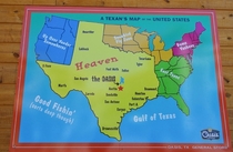 With all the map posting I figured Id share the Texans map of America
