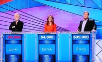 Wolf Blitzer gives Jeopardy a try