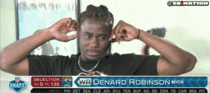 WR Denard Robinsons friend is really happy about his friend being picked