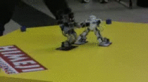 Wrestling Robot goes for the suplex