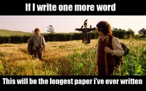 Writing the final paper for one of my classes