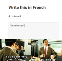 Yes I speak very French