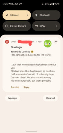 you guys Duolingo is passive-aggressive as shit