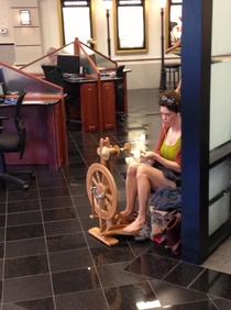 You might be a hipster but youll never be a hipster spinning thread a a BMW Service waiting room