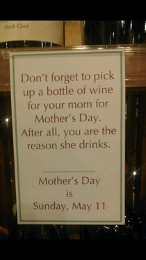 Youre the reason your mother drinks
