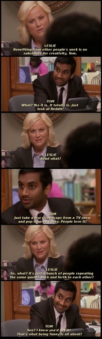 zinged by Parks and Recreation