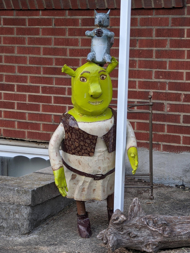  but why the squirrel spotted on a front porch