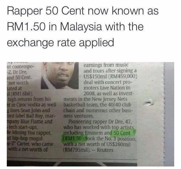  cent in Malaysia