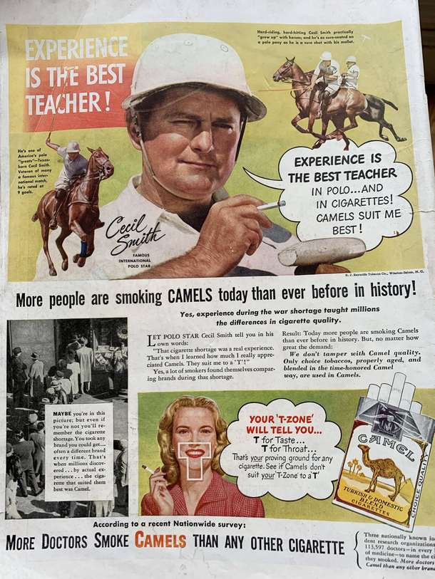  Cigarette Ad - More doctors smoke Camels than any other cigarette