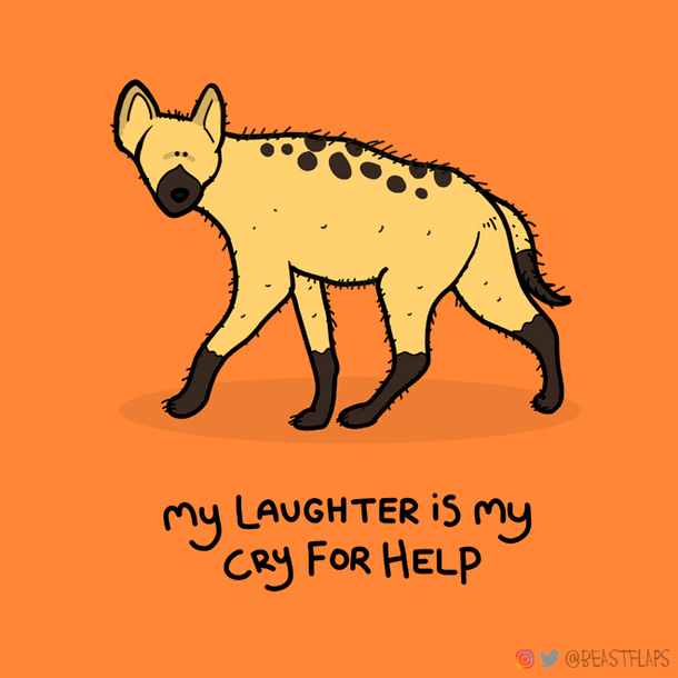  day  of my promise to draw a grumpy animal every day for a year