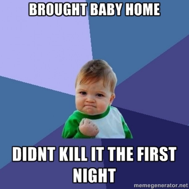  diapers including  blow-out  bottles and about  minutes of sleep because I was listening to the baby monitor intently but