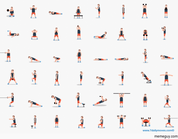  Different Exercises In One GIF