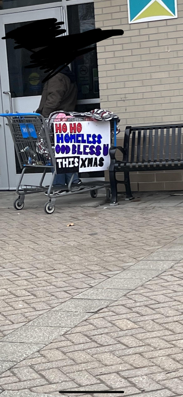  disclaimer not laughing at the homeless fact I just thought it was a very clever sign