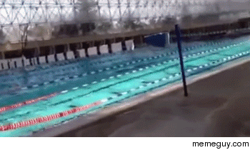  earthquake vs swimming pool