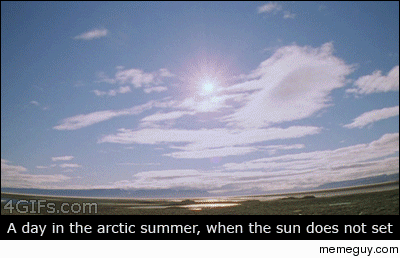  hour daylight in an Arctic summer