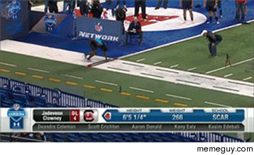  lbs  Jadeveon Clowney runs the -yard dash in  seconds