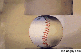  lbs of force crushing a baseball