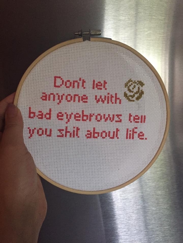 needlepoint - Meme Guy