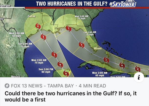  over here about to double dick the Gulf Coast