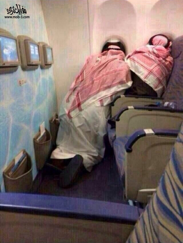  Saudi old men in their first ride on a plane x-post rAviation