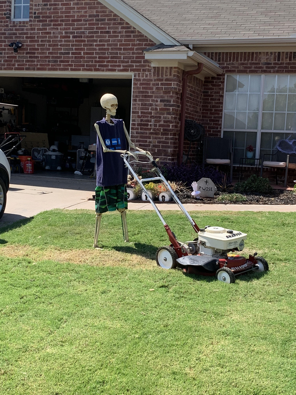  This yard work is a real killer