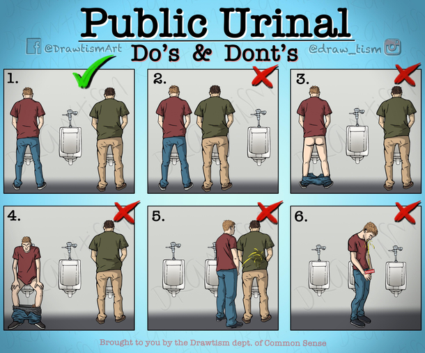  Urinal etiquette