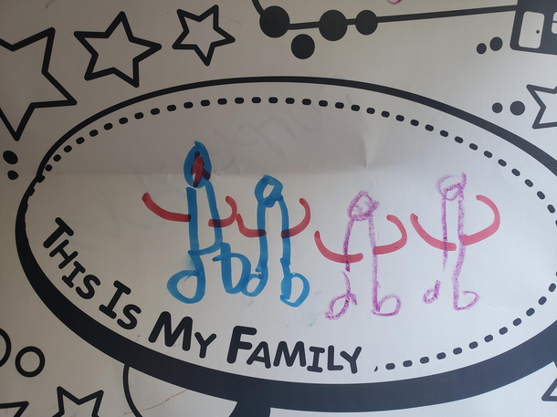  year draws his family and were a bunch of dicks