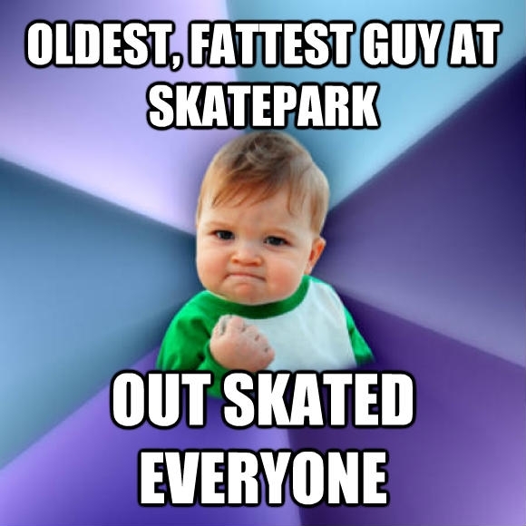 year old father overweight started skateboarding again after  years so I could do more with my teenage son