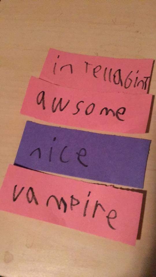  year old nephew had an assignment in school to describe himself in  words