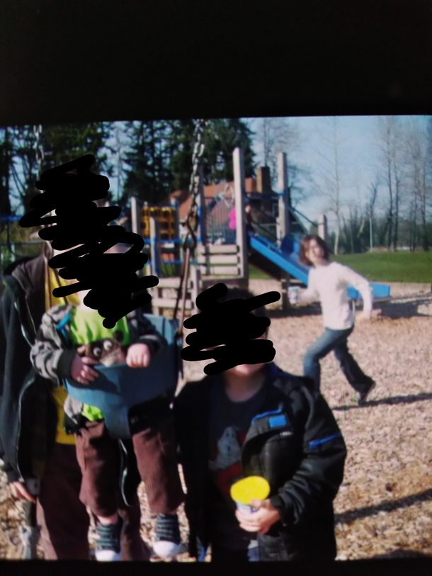  yo me in the background looks like one of those Bigfoot caught on camera pics