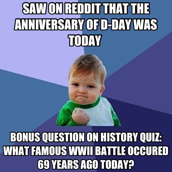 A beautiful thing happened today when I decided to go on Reddit instead of studying for a quiz