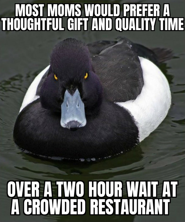 A bit late for Mothers Day but after watching videos of people losing their minds at restaurants