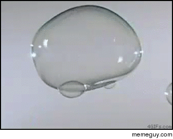 A bubble popping in slow motion is actually really cool