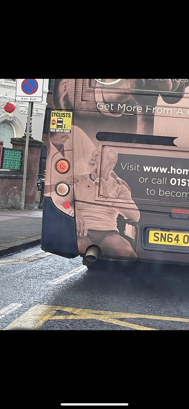 A bus decal where I live