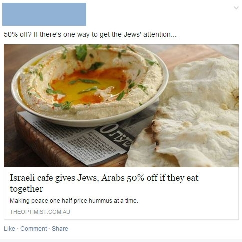 A cafe is giving Jews and Arabs a discount if they eat together