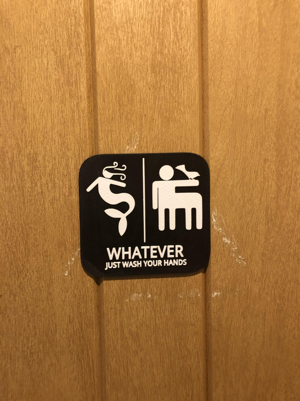 A Centaur and a Mermaid walk into the restroom