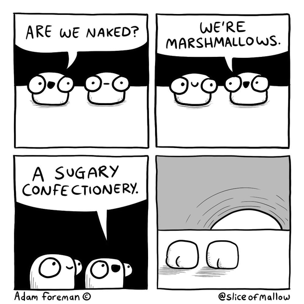 A cheeky marshmallow comic OC