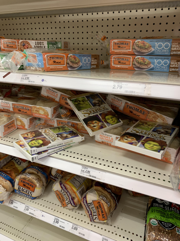 A choice was made  copies of the Shrek  Movie Collection or English Muffins