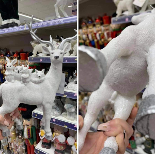 A Christmas decoration with a willy Noice