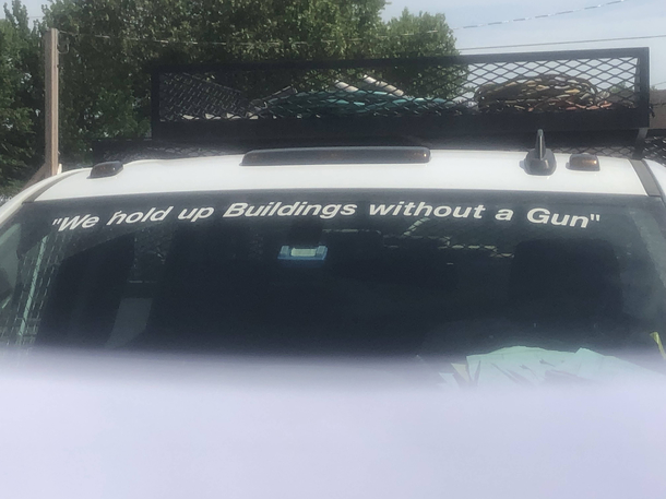A concrete company I work with sometimes company motto