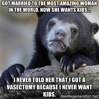 A confession that will probably come back around