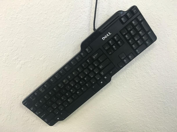 A coworker of mine returned to his office and found this