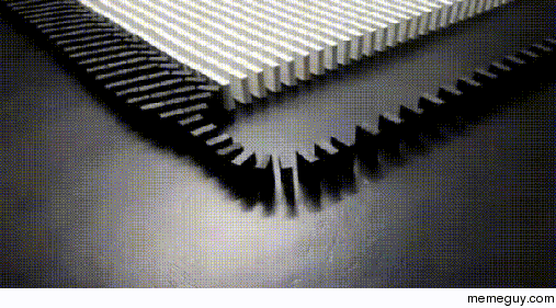 A Dominos pizza made of dominoes